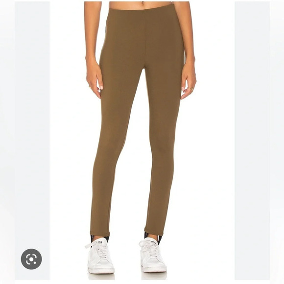 Free People Hi Rise Ponti Stirrup Legging in Moss Size Medium Lagenlook 90s - Picture 1 of 10